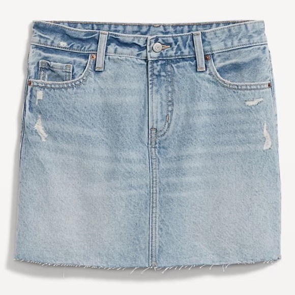 Old Navy Mid-rise OG jean mini skirt 8 NWOT - Picture 2 of 6